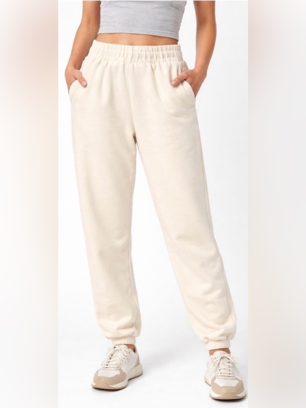 Pact Organic- Women’s bone cloud bushed fleece sweatpants